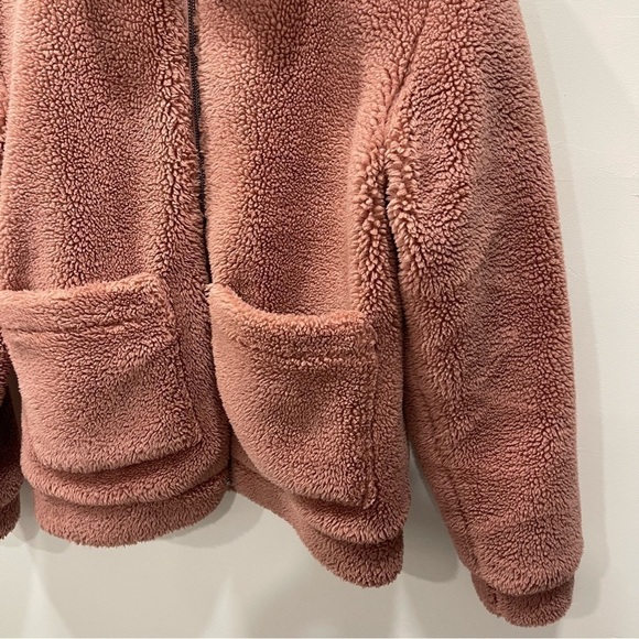 Elodie Faux Shearling Teddy Jacket Full Zip Large Pockets High Collar X-Small - Picture 5 of 10